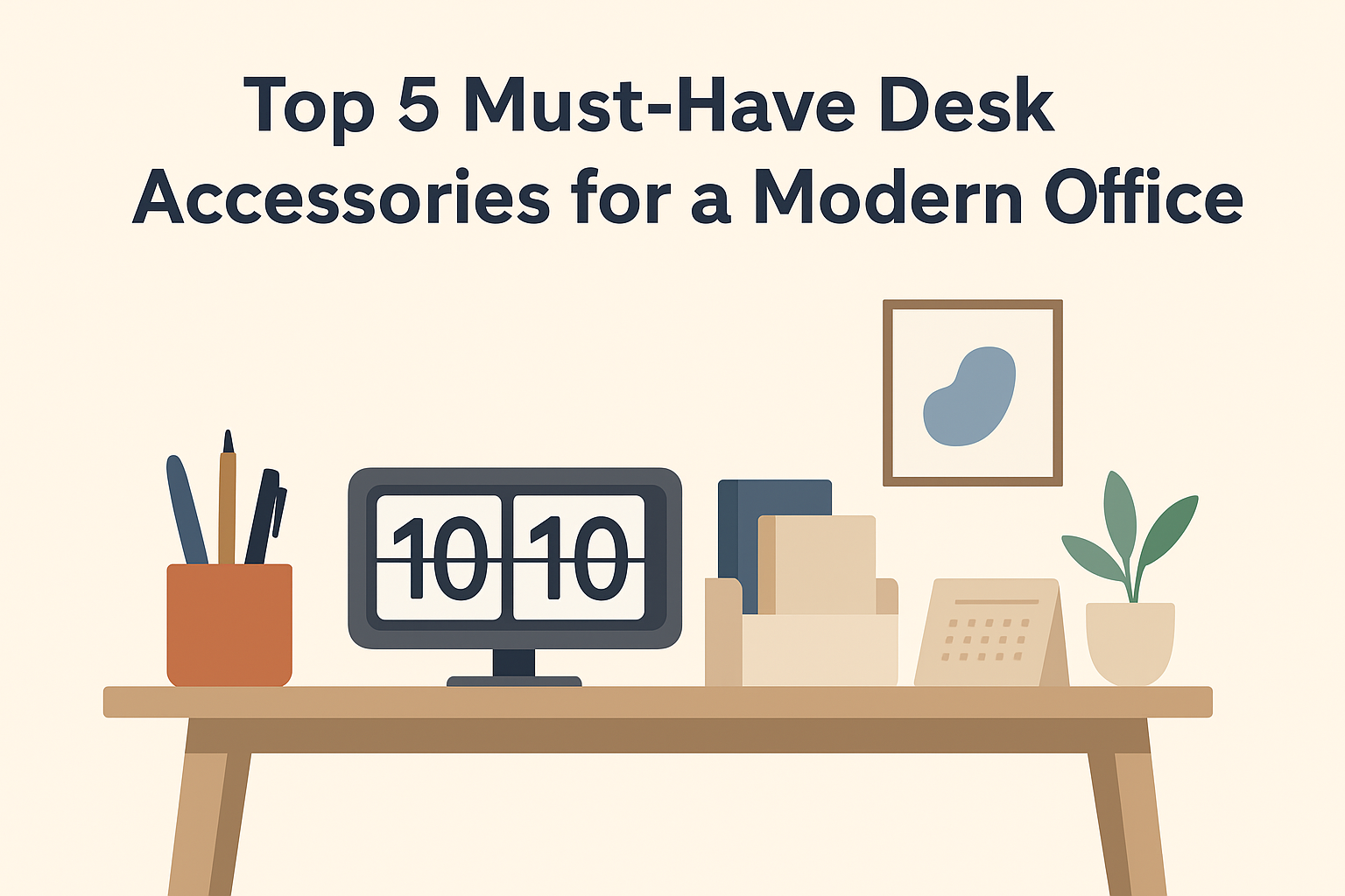 🪄 Top 5 Must-Have Desk Accessories for a Modern Office