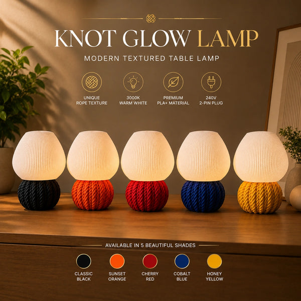 Knot Glow Lamp – Modern Textured Table Lamp