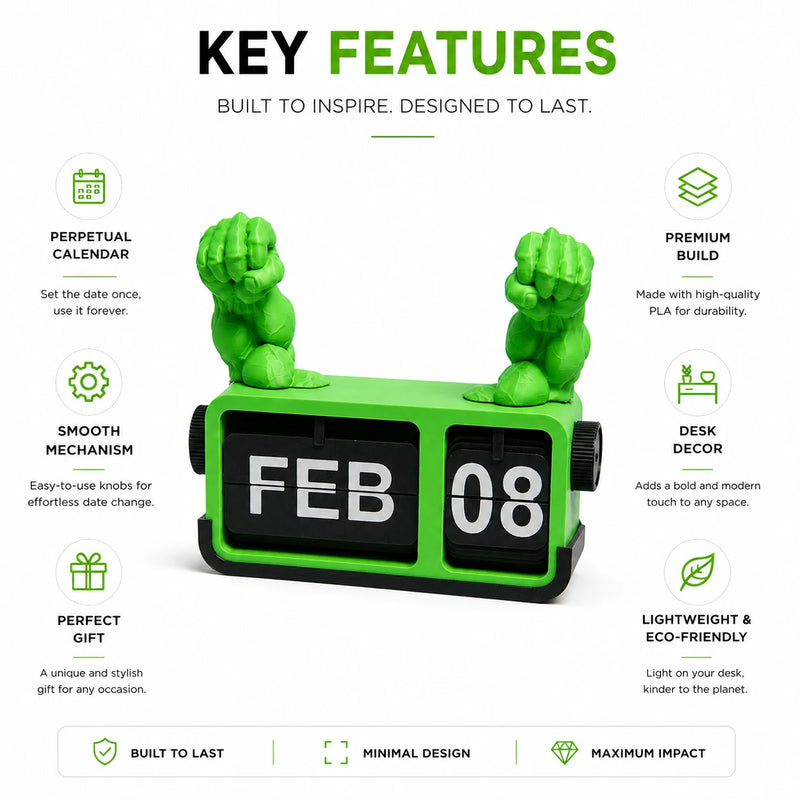 Flip Calendar Hulk Inspired