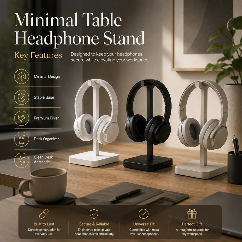 Minimal Table Headphone Stand