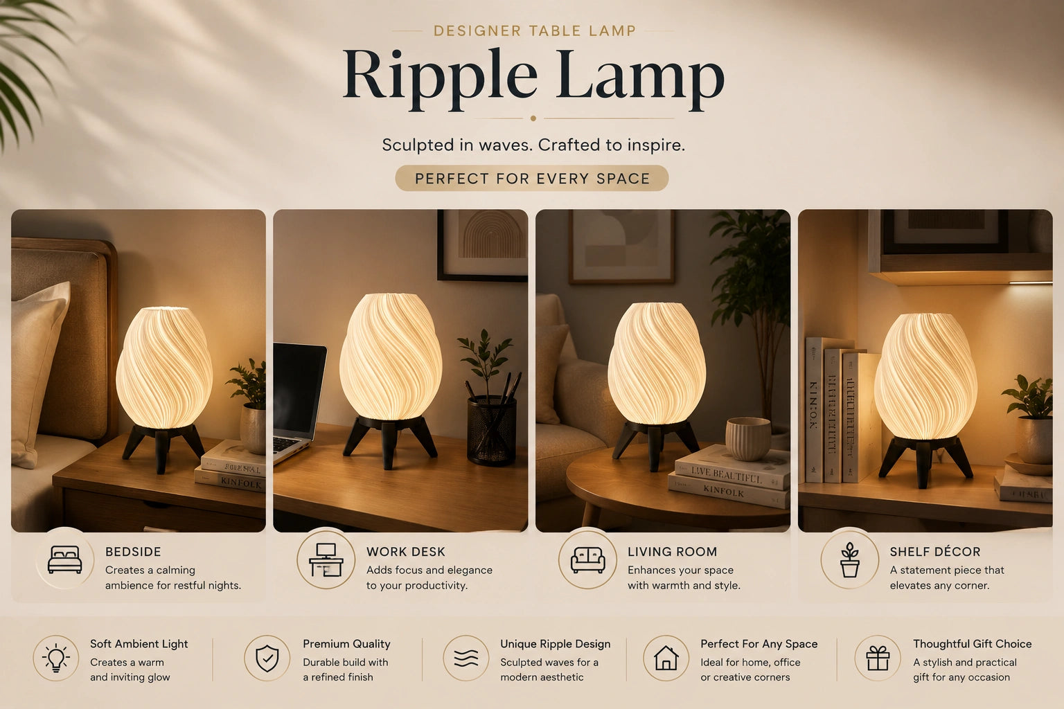 Night Lamp for Bedroom | Lamp for Living Room & Table Lamp for Bedroom | small night lamp for bedroom