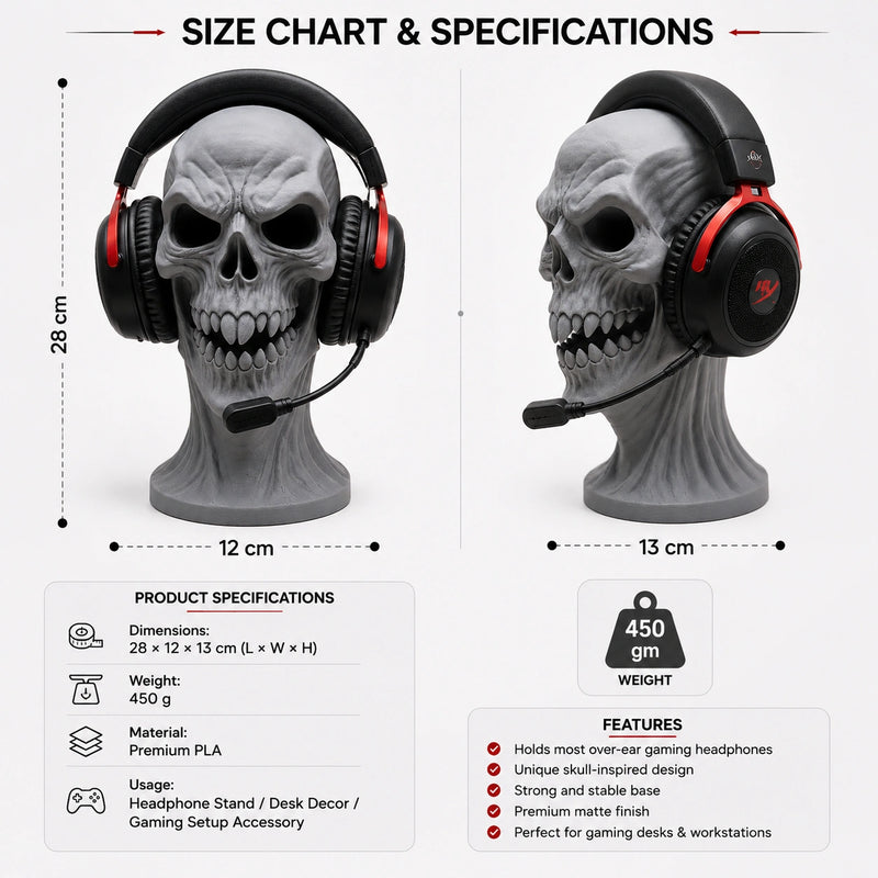 Scary Skull Headphone Holder