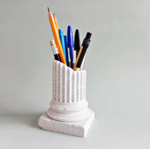 LayerStory “Ruins” Desk Organizer – Ancient Column Pen Holder