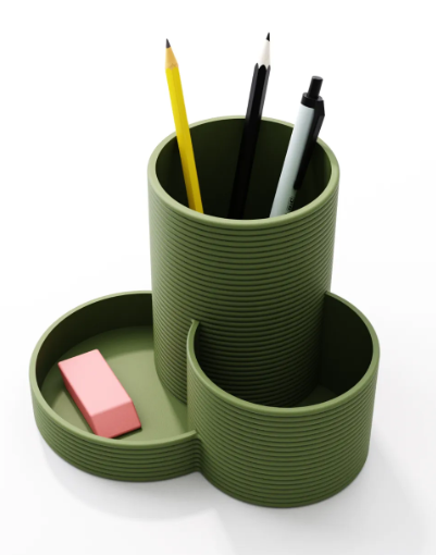 LayerStory “Trio Flow” Desk Organizer – Modern Multi-Section Pen & Accessory Holder