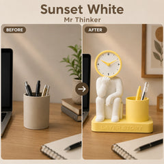 Mr. Thinker – Desk Clock & Pen Stand