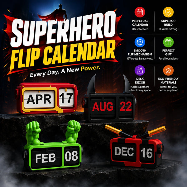 SuperHero Inspired Flip Calendars