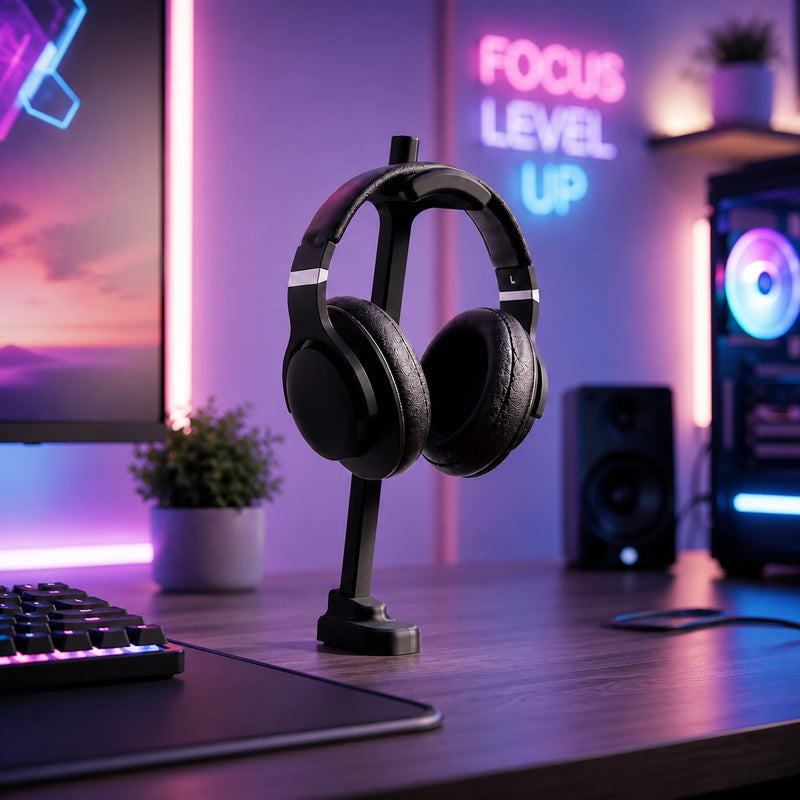 Minimal Table Mount Headphone Stand