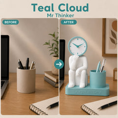 Mr. Thinker – Desk Clock & Pen Stand