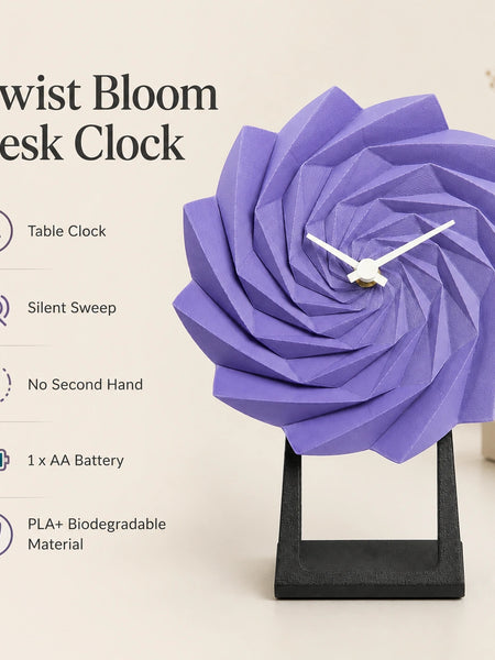 Twist Bloom Desk Clock