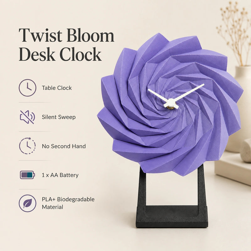 Twist Bloom Desk Clock