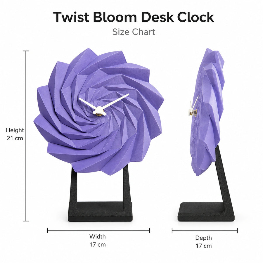 Twist Bloom Desk Clock