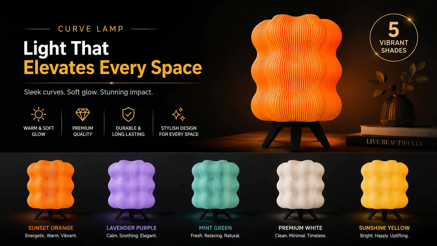 Lamp for Bedroom | Lamp for Study Table | Table Lamp for Living Room Decoration | Table Lamp for Gifting