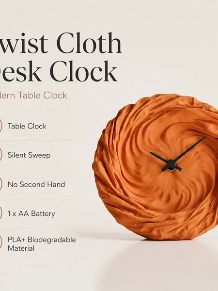 Twist Cloth Clock