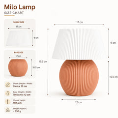 Milo Lamp – Modern Ribbed Table Lamp