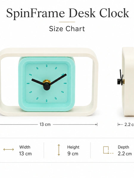 SpinFrame Desk Clock