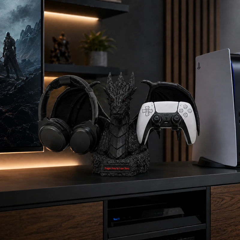 Dragon's Keep – Gaming Headset & Controller Stand