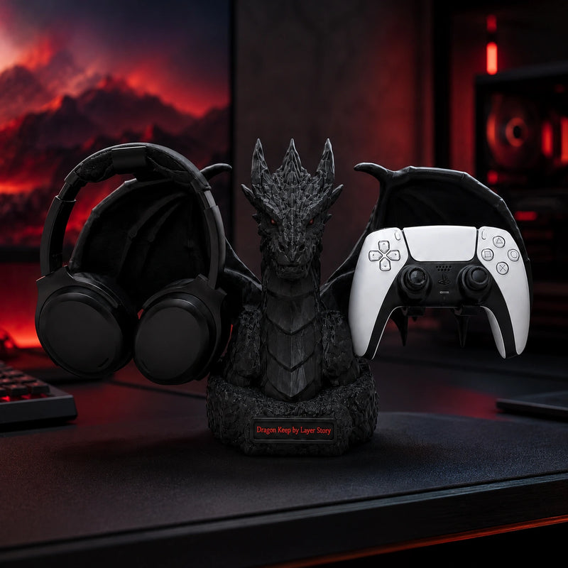 Dragon's Keep – Gaming Headset & Controller Stand