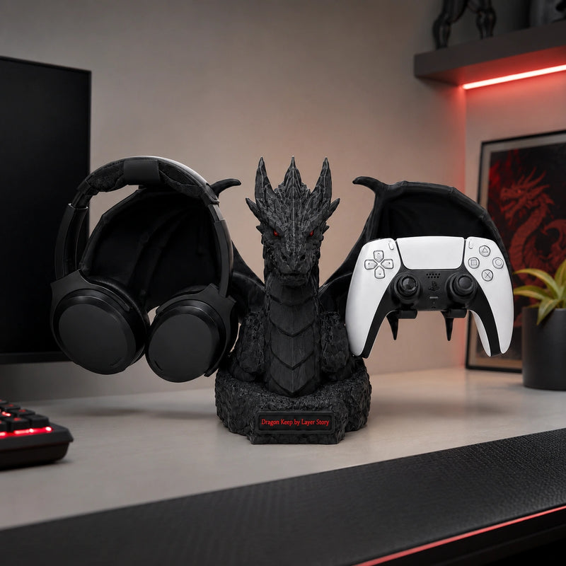 Dragon's Keep – Gaming Headset & Controller Stand