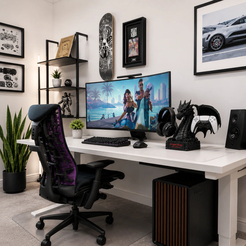 Dragon's Keep – Gaming Headset & Controller Stand