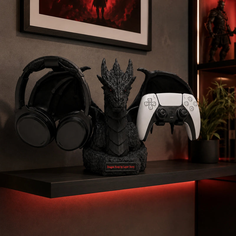 Dragon's Keep – Gaming Headset & Controller Stand